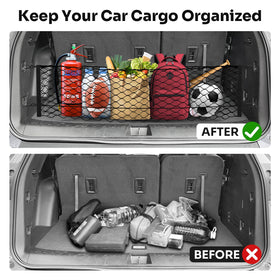 Canvcle installed in Chevy Traverse rear keeping items secure