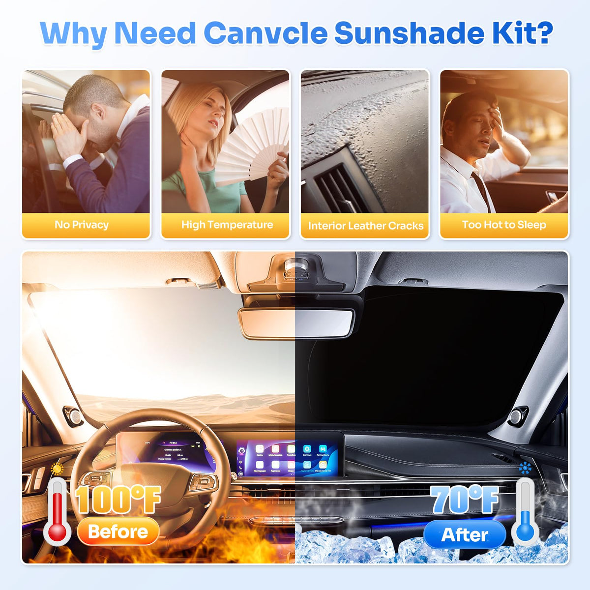 Canvcle rear window shade installed in Outback, increases privacy