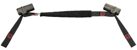 Canyon Dancer Bar-Harness II front view on motorcycle bars showing secure fit and protection