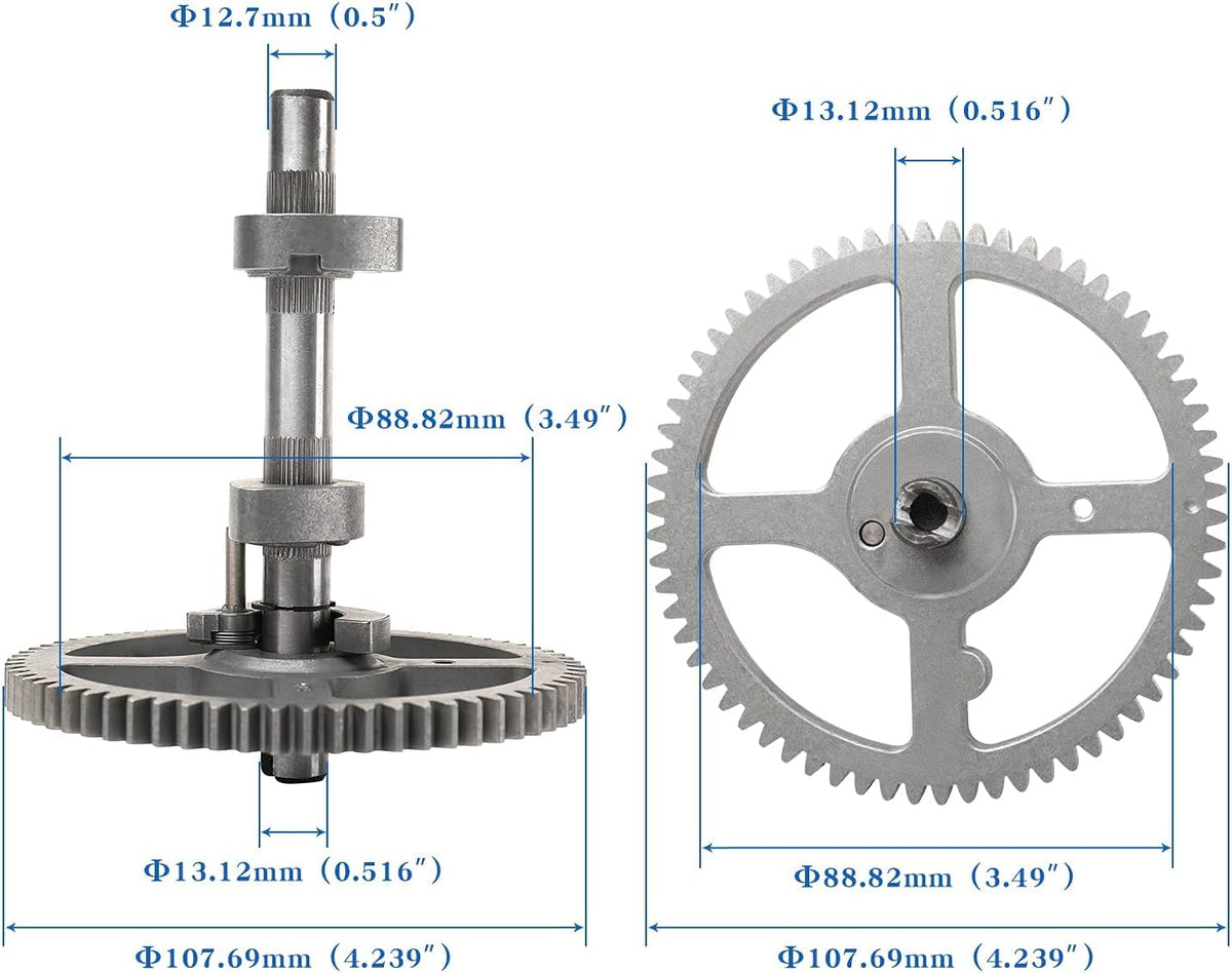 CANZILLA camshaft beside ruler showing correct dimensions for fitment