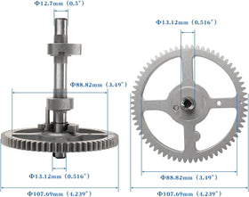 CANZILLA camshaft beside ruler showing correct dimensions for fitment