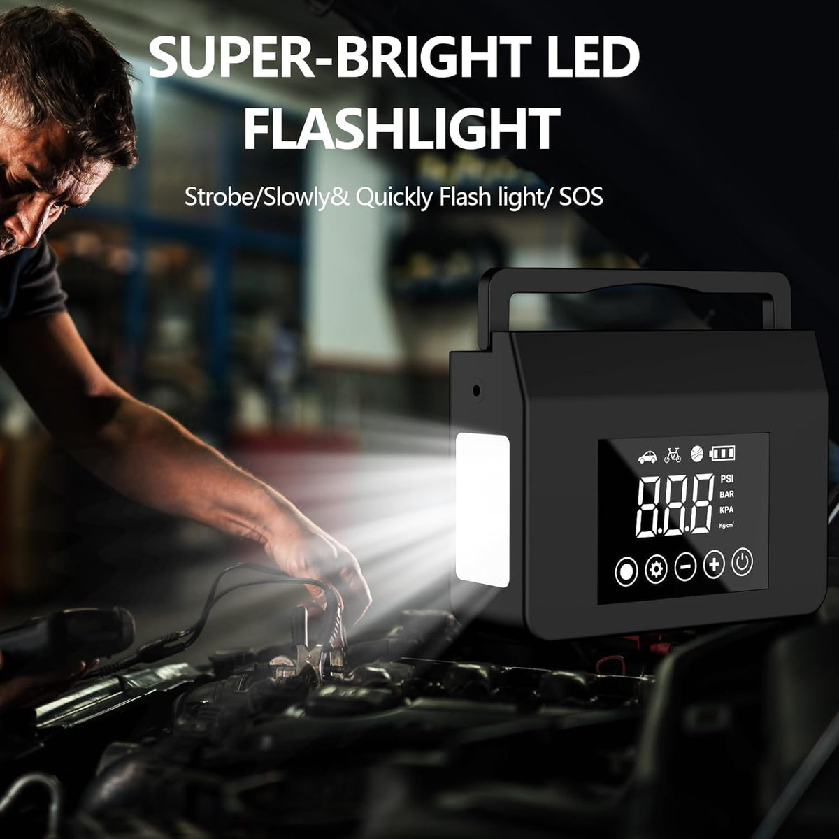Capapro LED light active with multiple modes for roadside visibility and signaling