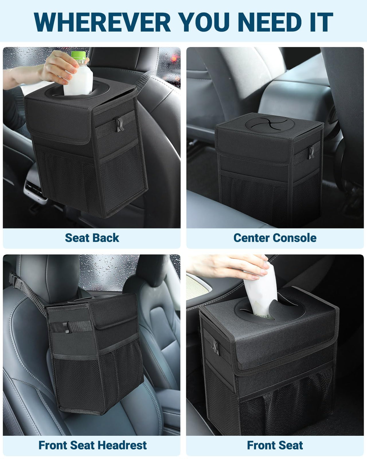 Capolo lid and extended strap sealed, showing odor control and secure closure