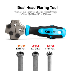 Capri Tools close-up of detachable die with precise flare contours