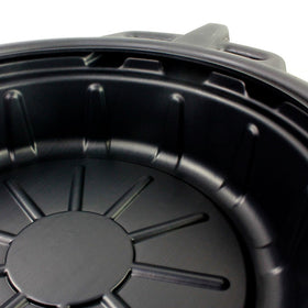 Capri Tools pan next to measuring jug showing 4.5 gallon capacity