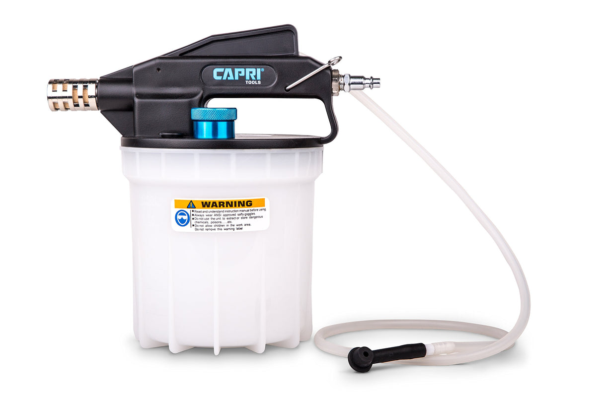 Capri Tools CP21029 front view showing compact bleeder and benefits ease of use