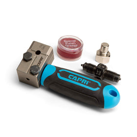 Capri Tools front view of flaring tool showing compact profile and portability benefit