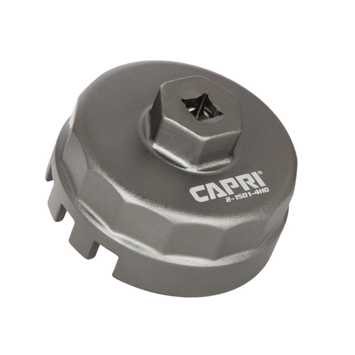 Capri Tools front view of forged oil filter wrench showing shape and finish for reliable removal