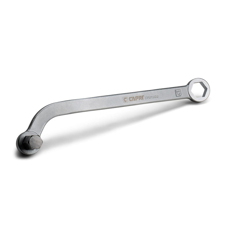 Capri Tools front view of wrench showing dual-ended design and low profile for easy reach