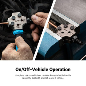 Capri Tools with 10 mm and 17 mm wrenches ready to operate tool