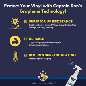 Captain Don's before and after vinyl seat restoration showing improved color