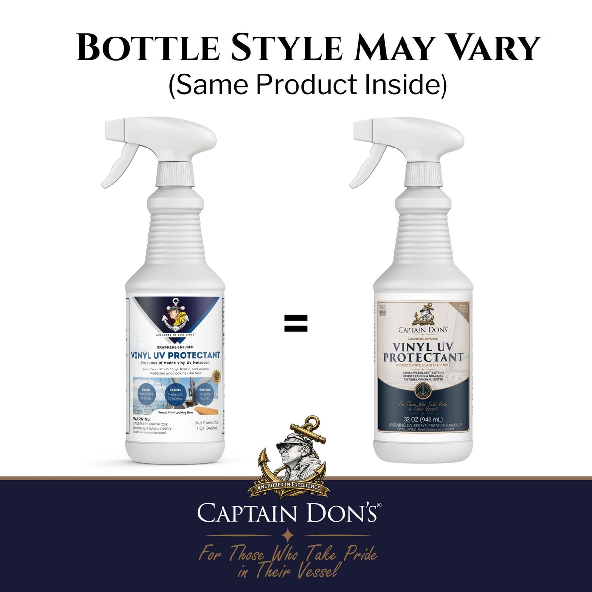 Captain Don's spraying vinyl boat seat demonstrating easy application and protection