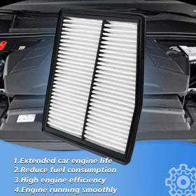 Capume engine filter installed under hood showing sealed fit to protect intake components