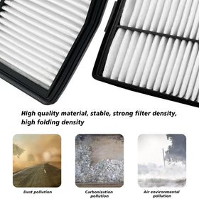 Capume engine air filter side view highlighting pleated media and durable frame for engine protection