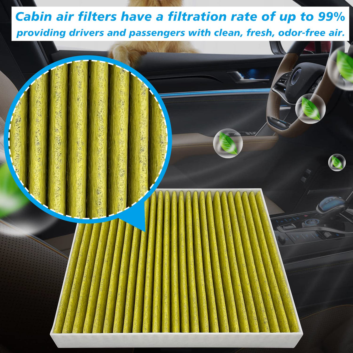 Capume close-up of filter fibers showing dense media for improved particle capture