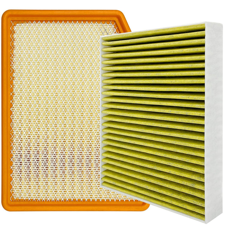 Capume front packaging showing cabin and engine filter kit benefit: complete replacement