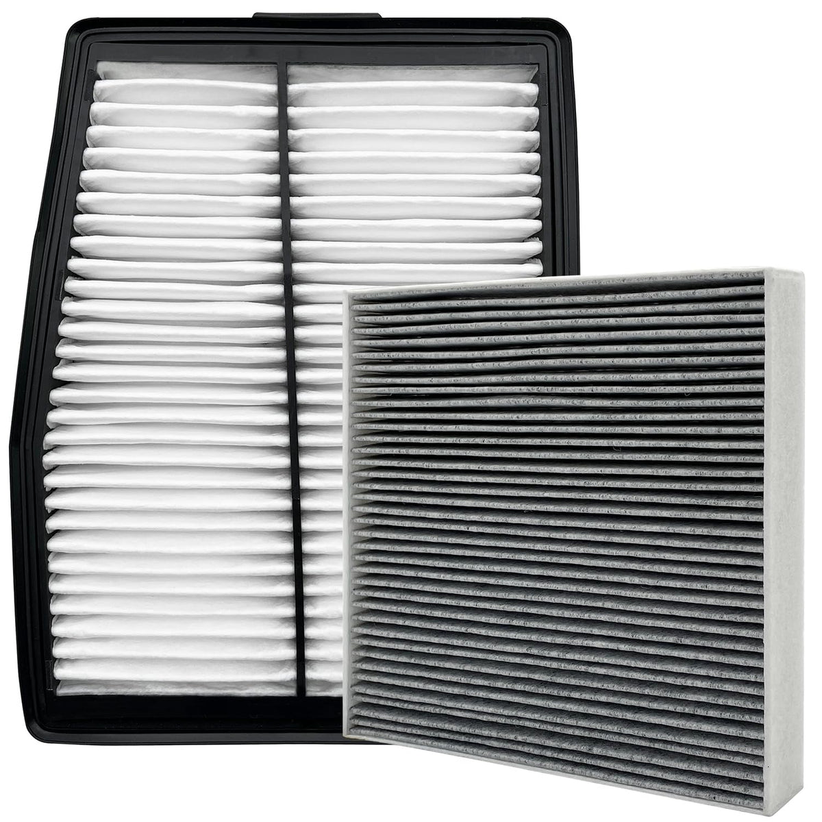 Capume front packaging kit showing both cabin and engine filters benefits easy replacement