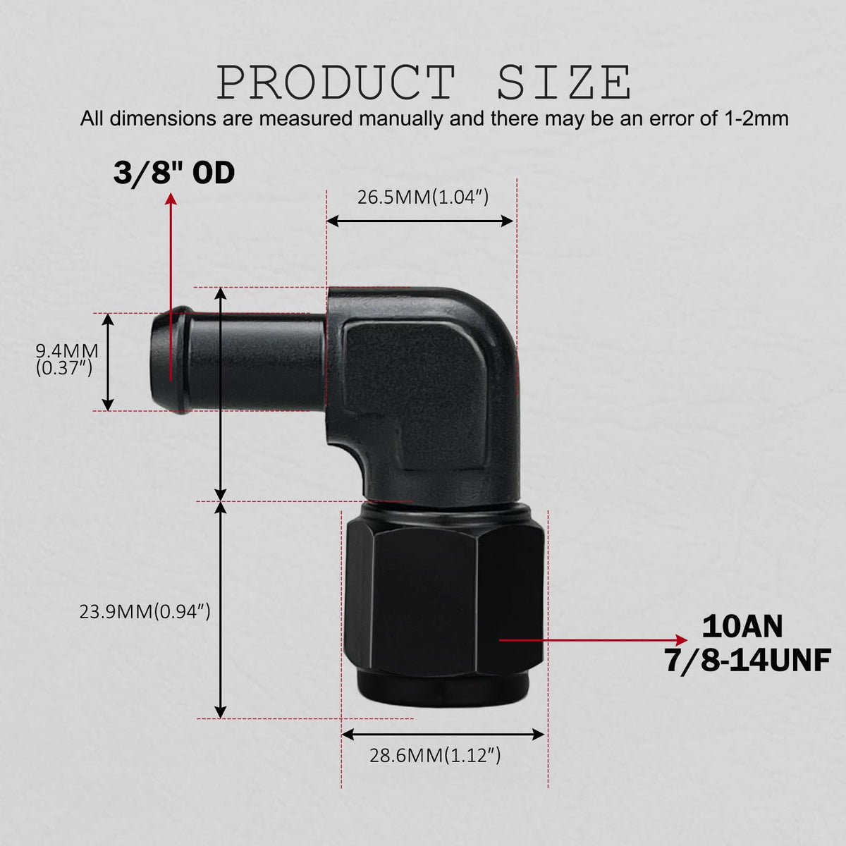 caqeg close-up of 90-degree elbow and anodized finish highlighting corrosion resistance