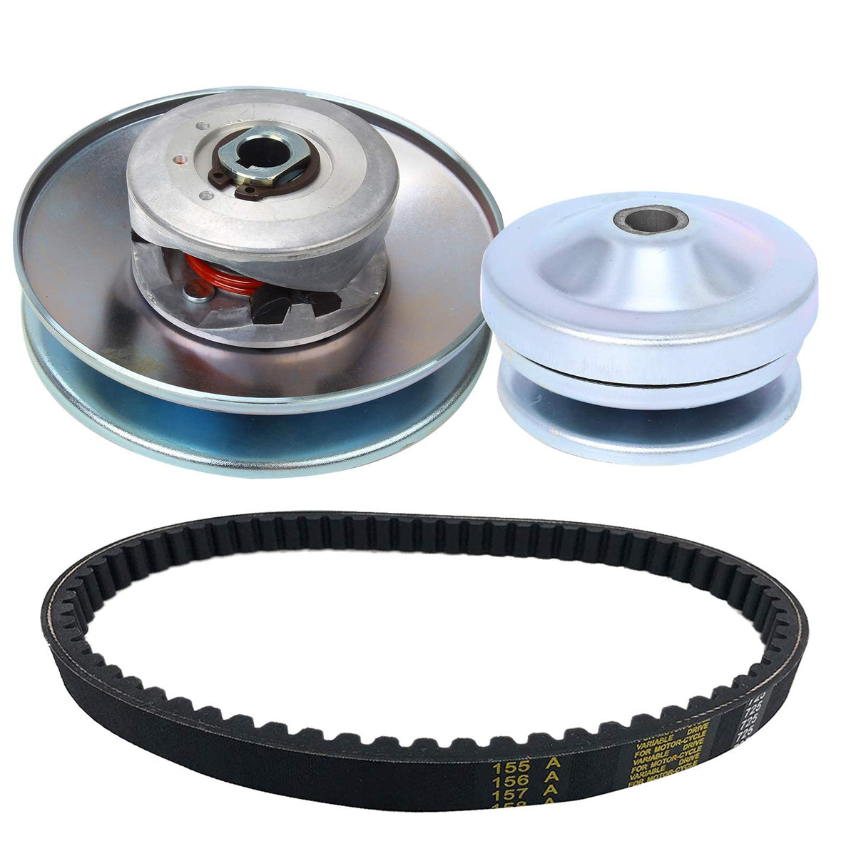 caqeg front view showing driver and driven clutches for clear identification and easy replacement