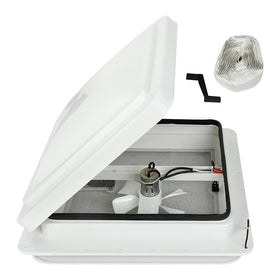 caqeg white lid front view showing clean profile and weather resistance