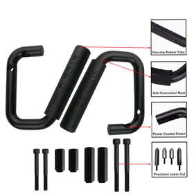 caqeg grab handle textured closeup highlighting non-slip finish and grip benefit
