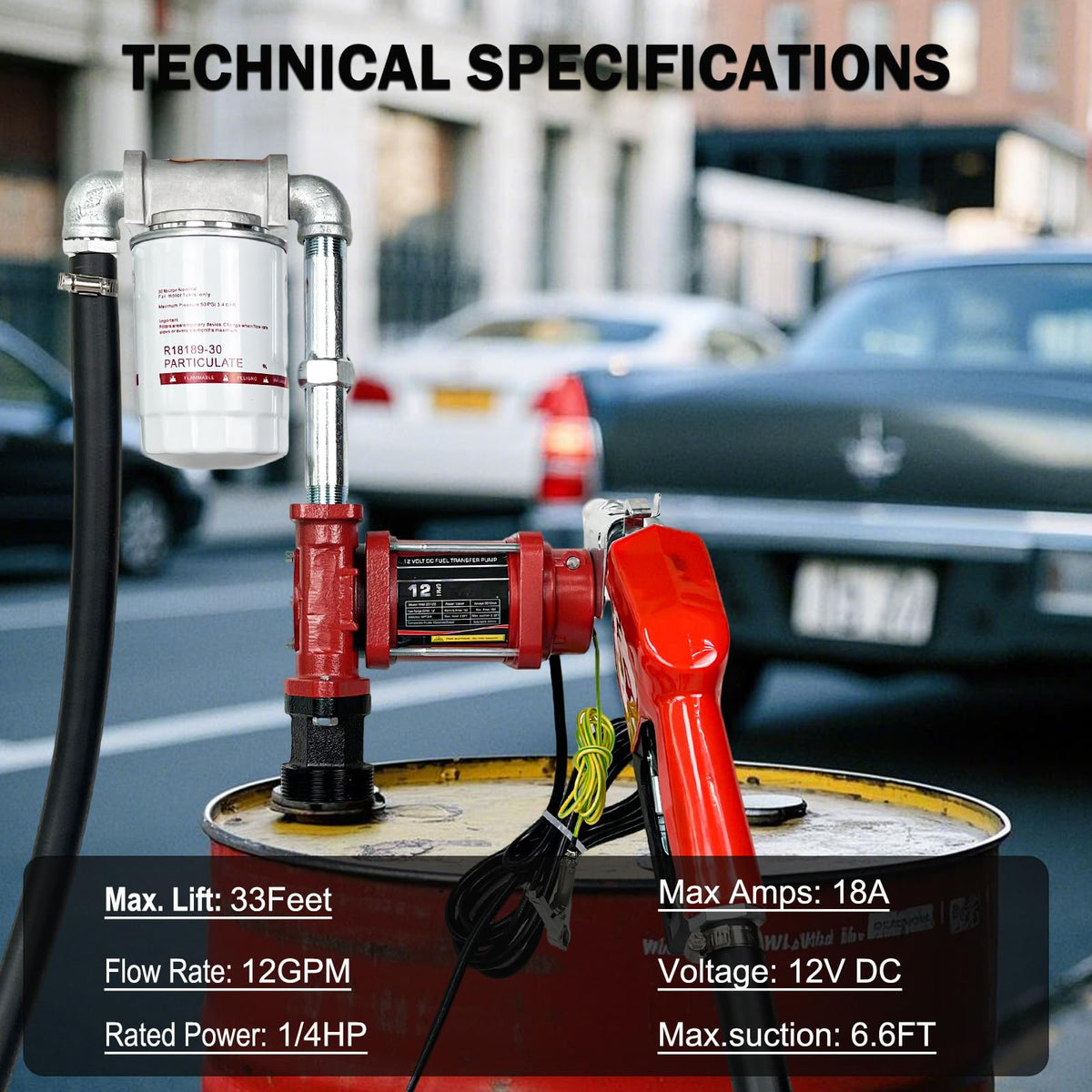 caqeg hose and automatic nozzle detail demonstrating spill‑free shutoff