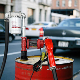 caqeg in use refueling a truck demonstrating fast transfer and portability