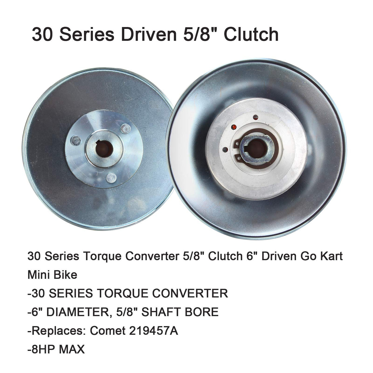 caqeg size comparison with ruler showing the driven clutch 6" OD for verification