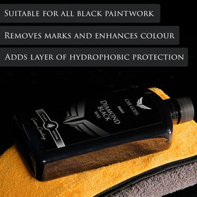 Car Gods close-up of polish texture showing pigmented black formula and smooth spreadability benefit