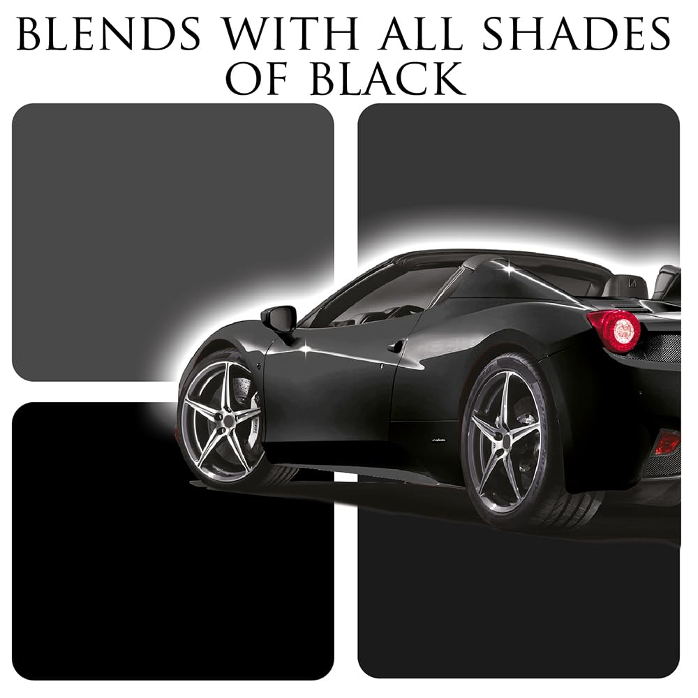 Car Gods removing swirls from black paint revealing reduced scratches and enhanced reflections