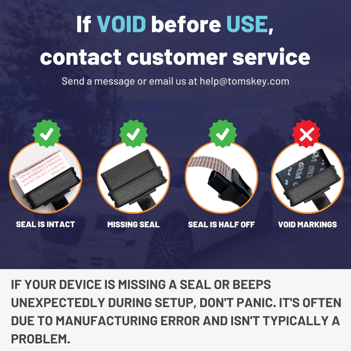 Car Keys Express back label showing compatibility chart for informed purchase benefit