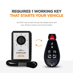 Car Keys Express programmer connected to vehicle during on-board programming process