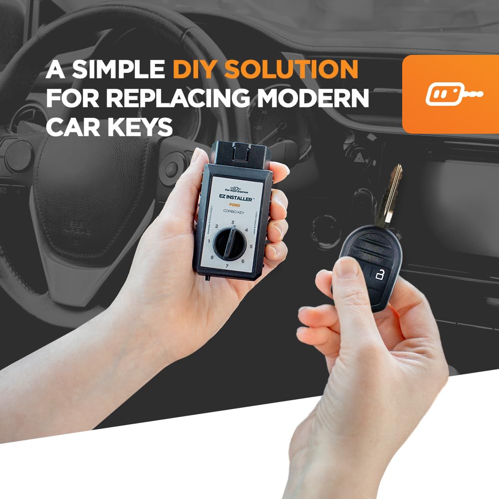 Car Keys Express remote button detail showing 3-button layout and easy use