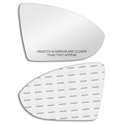 CAR MIRROR BAZAR front view of replacement glass showing exact shape and fit