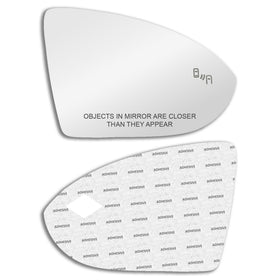 CAR MIRROR BAZAR passenger side front view showing full mirror surface and fit benefit