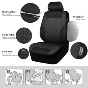 CAR PASS 3D tyre-embossed fabric close-up highlighting textured comfort
