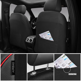 CAR PASS airbag cutout detail illustrating safe compatibility and unobstructed deployment