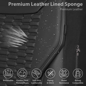 CAR PASS airbag seam detail showing safety-compatible design