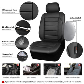 CAR PASS airbag stitching detail showing safe side-deployment design