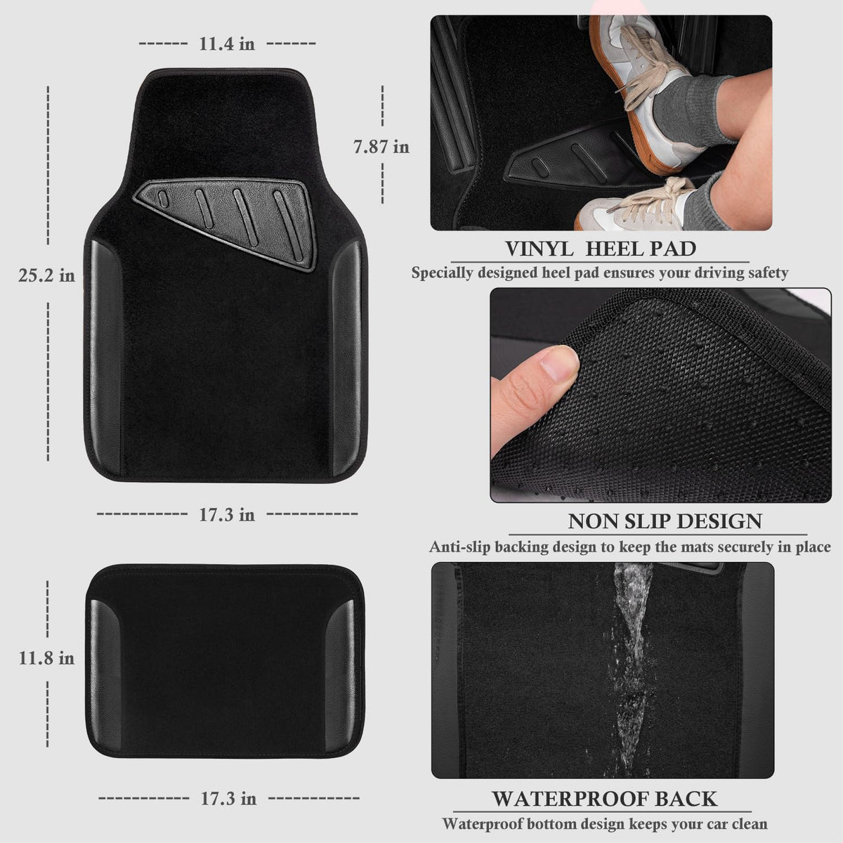 CAR PASS anti-slip inner grip detail showing secure, wobble-free hold
