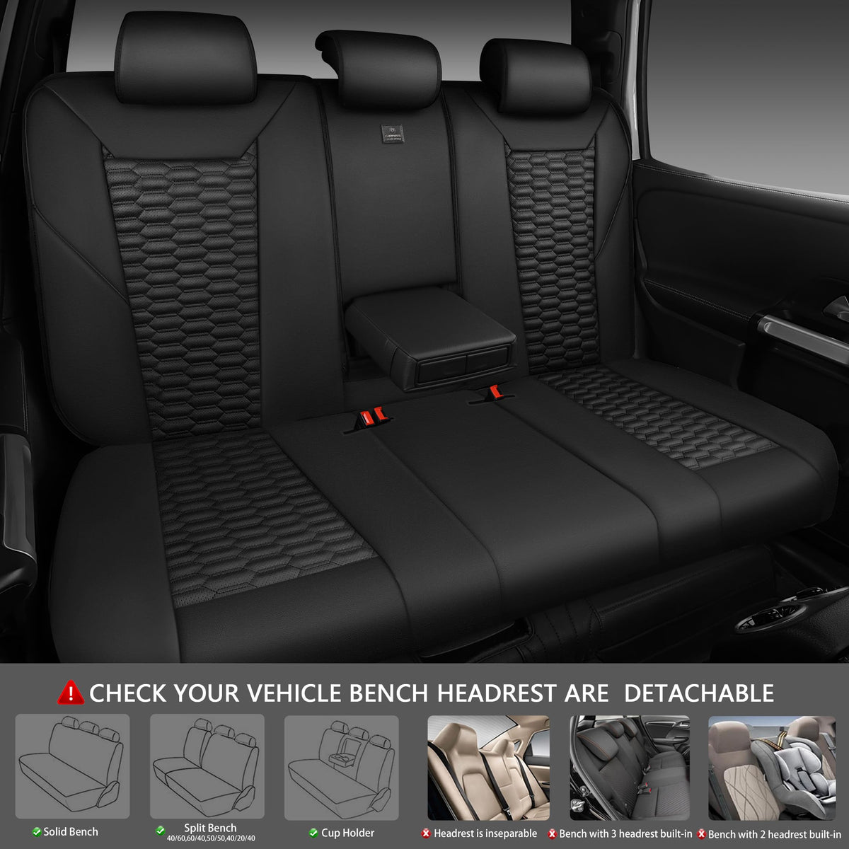 CAR PASS armrest and airbag stitching demonstrating safety-compatible design