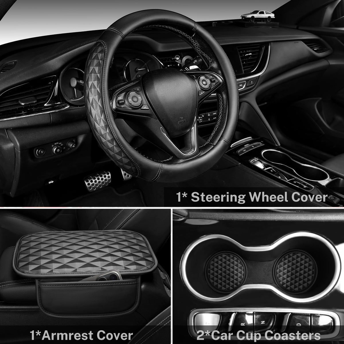 CAR PASS top view of memory foam armrest cushion showing comfort