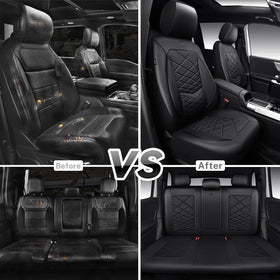 CAR PASS rear seat pocket holding items to show organized storage