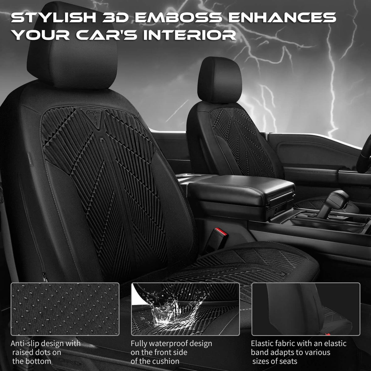 CAR PASS back seat full coverage protecting rear upholstery from spills and pets