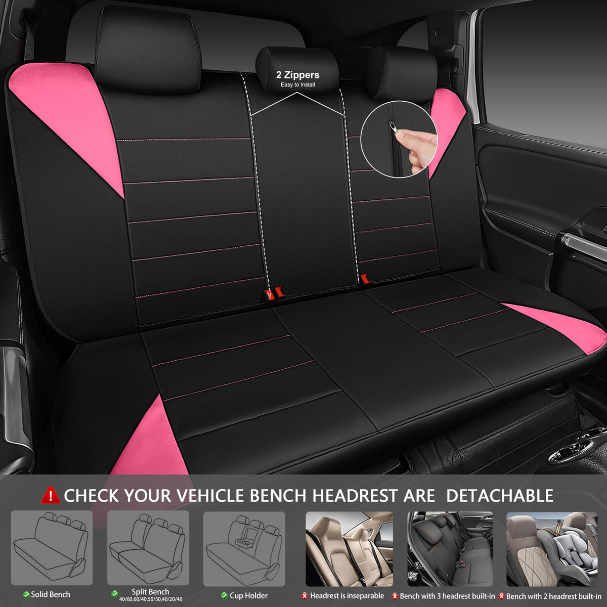 CAR PASS rear seat full-set display showing complete coverage and easy maintenance