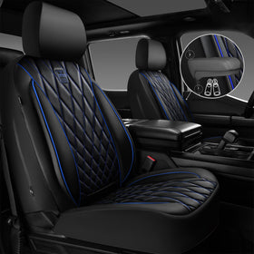 CAR PASS back seat full view displaying five-seat coverage and color contrast