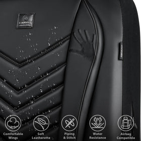 CAR PASS backrest and headrest profile demonstrating snug coverage