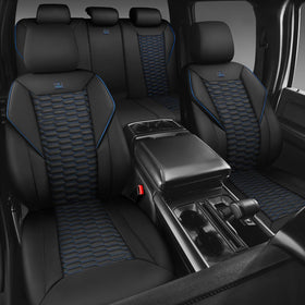 CAR PASS rear seat covers fitted illustrating full-set coverage benefit