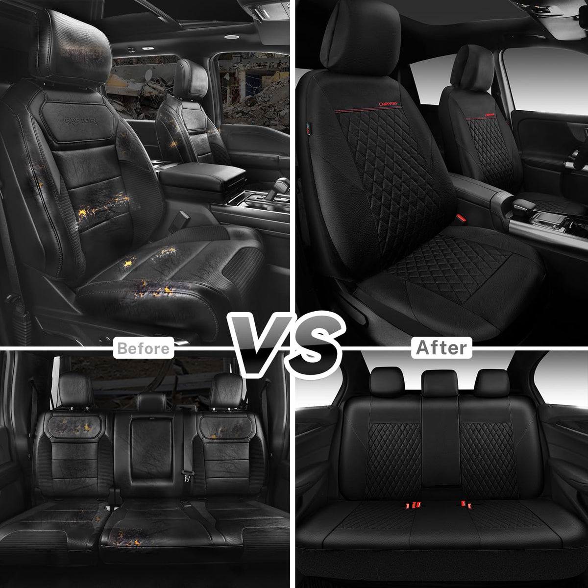 CAR PASS backseat installed showing split-fold compatibility and convenience
