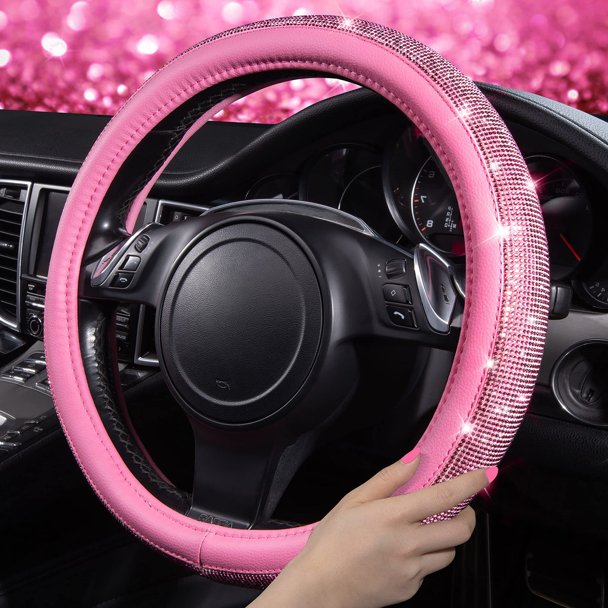 CAR PASS bling gear shift knob cover close-up enhancing shift feel